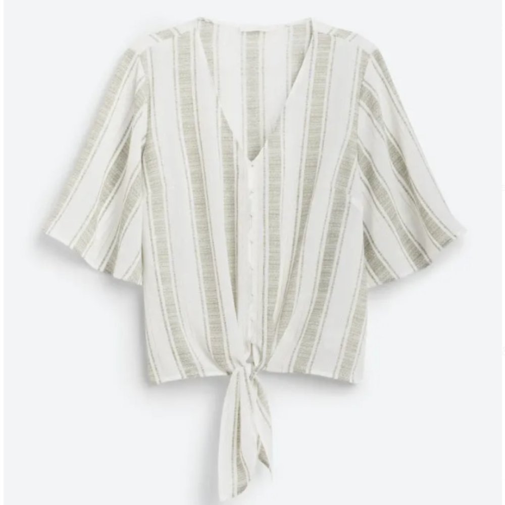 LUSH Krisantha Tie Front Blouse - NWT